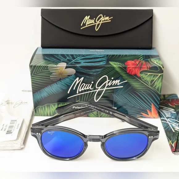 New Maui Jim Joy Ride Dove Grey Polarized Blue Hawaii Lens  display picture 3